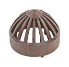 c. 1920's american industrial dome-shaped weathered cast iron "josam" radially slotted commercial building roof drain