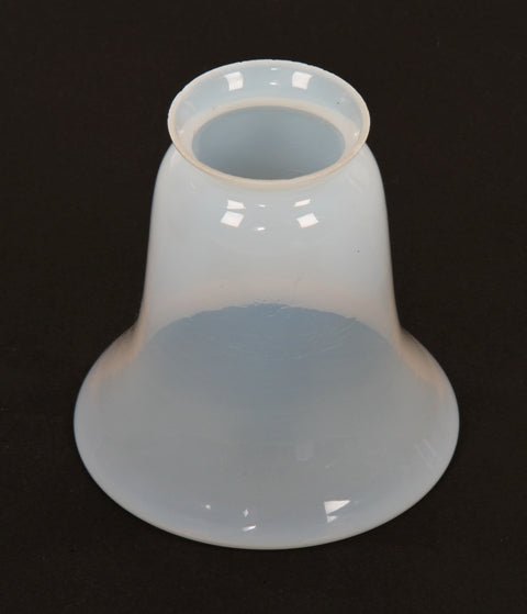 original early 20th century american victorian era white opalescent bell-shaped art glass replacement shade