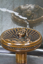 sought after original and intactl c. 1880's anglo-japanese style ornamental cast brass entrance size geisha girl antique doorknob