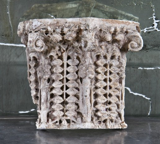 original exceptionally rare and historically important c. 1897 rollin furbeck residence exterior sullivanesque style cast plaster pilaster capital fragment