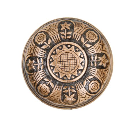 single 19th century american eastlake style interior residential banded rim cast brass passage size antique doorknob