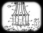 hard to find early 20th century vintage american industrial patented "holdfast" galvanized steel wire lamp guard