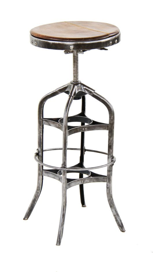 highly sought after early 20th century antique american industrial model "no. 621" pressed and formed double-spider toledo uhl art steel machine shop revolving stool