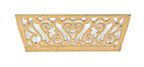 early 20th century metallic gold enameled ornamental cast iron dawson fireplace insert replacement grille with stylized scrollwork