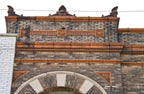 historically important 1899 exterior brand brewery administration building terra cotta panel with centrally located sunflower