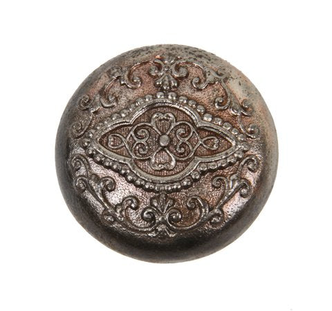 original early 20th century antique american rococo style ornamental cast iron interior residential passage size doorknob