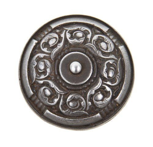 original late 19th century ornamental cast iron art nouveau style "columbian" pattern interior residential doorknob