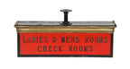 original c. 1930's interior ceiling mount double-sided st. george hotel illuminated sign containing molded glass letters