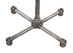 early 20th century vintage industrial cold-rolled tubular steel upright office coat stand with oversized double hooks