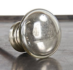 original 19th century antique american interior residential "mercury" glass passage size doorknob with footed shank