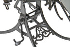 hard to find early 20th century black enameled cast iron riveted joint steel "prof. ferguson" adjsutable operating table