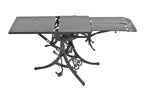 hard to find early 20th century black enameled cast iron riveted joint steel "prof. ferguson" adjsutable operating table
