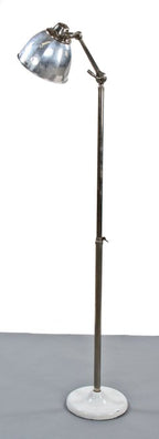 late 1920's vintage american medical freestanding modern ultra-violet therapy "alpine sun" floor lamp with porcelain enameled base