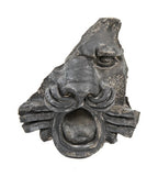 very unique and unusual oversized c. 1907 michael reese hospital exterior terra cotta figural lion head fragment with speckled glaze finish