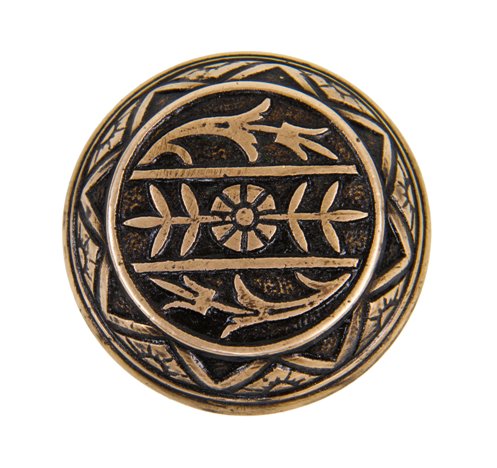 c. 1880's original american made eastlake style pagoda top ornamental cast brass passage size residential doorknob