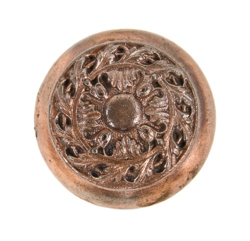 c. 1909 american made interior residential passage size "chatham" pattern copper-plated cast iron doorknob