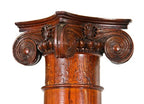 complete set of matching late 19th century varnished oak wood interior residential colonnades with intact ionic capitals