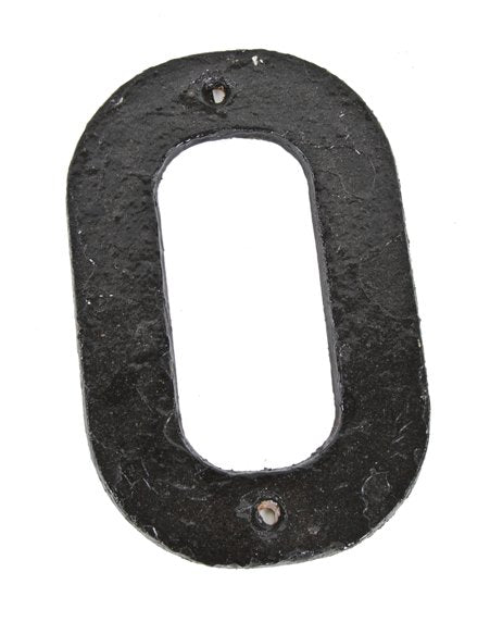 original and intact american industrial single-sided black painted cast iron steam locomotive plaque number