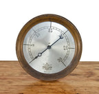 oversized early 20th century american industrial bourdon type steam pressure gauge with nicely aged bronze bezel