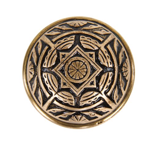 original c. 1880's antique american ornamental cast brass interior residential dome-shaped passage size doorknob