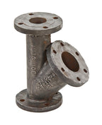 refinished c. 1920's new old stock american industrial "non-clog strainer" cast iron steam valve component