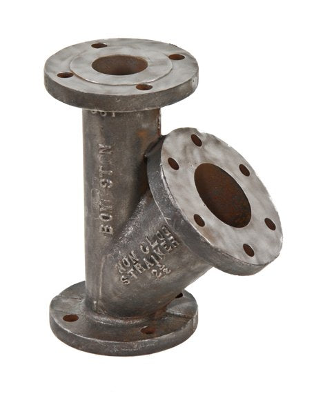 refinished c. 1920's new old stock american industrial "non-clog strainer" cast iron steam valve component