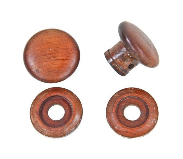 marching set of c. 1860's antique american new york city tenement house interior rosewood doorknobs with footed shanks