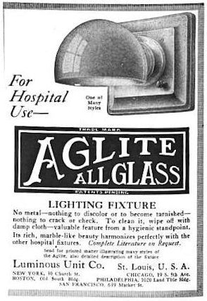 c. 1930's multi-faceted american art deco style "milk glass" hospital lavatory wall-mount electric light fixture replacement shade