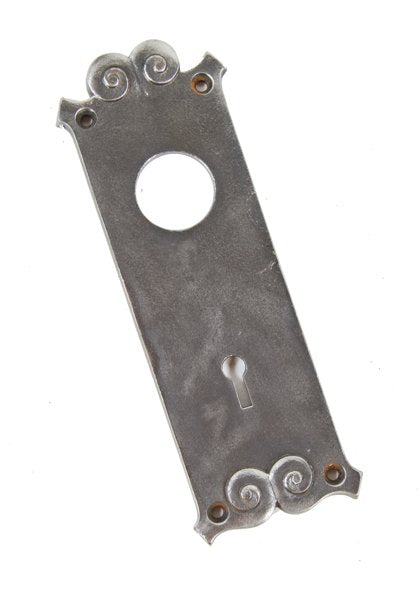 original c. 1890's ornamental cast iron historic downtown chicago reliance building office door backplate or escutcheon