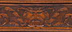 all original 19th century american high victorian era hand carved oak wood residential fireplace mantel featuring intricate foliated scrollwork