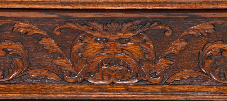 all original 19th century american high victorian era hand carved oak wood residential fireplace mantel featuring intricate foliated scrollwork