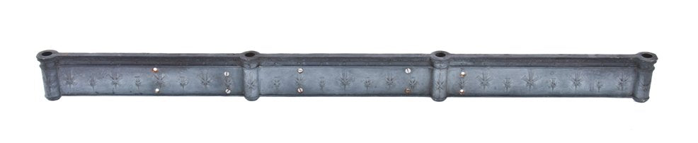 original c. 1895 interior reliance building lobby ornamental cast iron sectional header featuring floral motifs and bead & reel border