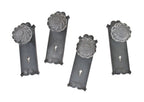 group of late 19th century american interior reliance building office door hardware with original bower-barff finish largely intact