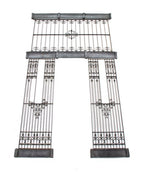 extraordinary c. 1895 original reliance commercial building ornamental iron interior elevator enclosure or surround with largely intact bower-barff finish