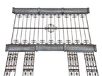 extraordinary c. 1895 original reliance commercial building ornamental iron interior elevator enclosure or surround with largely intact bower-barff finish