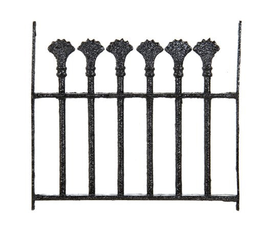 small 19th century american exterior ornamental wrought iron residential window guard with uniform black enameled finish