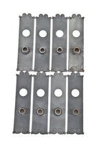 lot of eight matching c. 1895 ornamental cast iron reliance building office door neoclassical style escutcheons with volutes