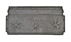 original 19th century interior reliance building shortened ornamental cast iron elevator sectional header with original bower-barff finish