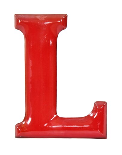 c. 1930's vintage american industrial exterior grocery store facade letter sign with intact red porcelain enameled finish