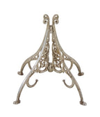intact 19th century american four-legged cast iron barbershop coat rack base with claw feet and abundant scrollwork