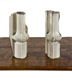 pair of late 19th century exterior bunham & atwood cream-colored reliance building gothic style terra cotta fragments