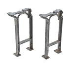 c. 1910-20 original american made industrial heavy duty refinished cast iron factory machine shop workbench legs or bases