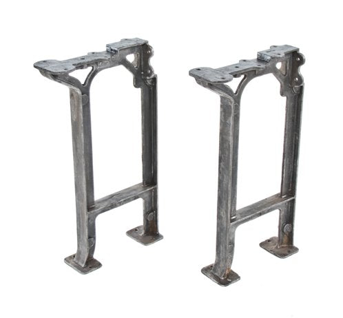 c. 1910-20 original american made industrial heavy duty refinished cast iron factory machine shop workbench legs or bases