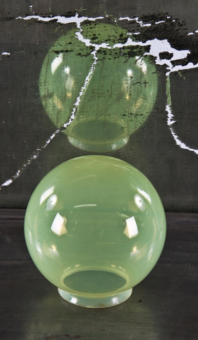 original early 20th century american antique interior residential ceiling fixture replacement uranium art glass shade or globe