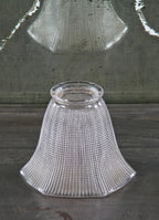 original and intact antique american industrial commercial office holophane and/or prismatic glass bell-shaped replacement shade