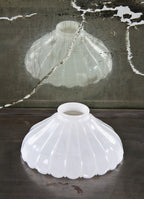 intact american antique interior commercial bank building flush mount ceiling light fixture fluted replacement shade
