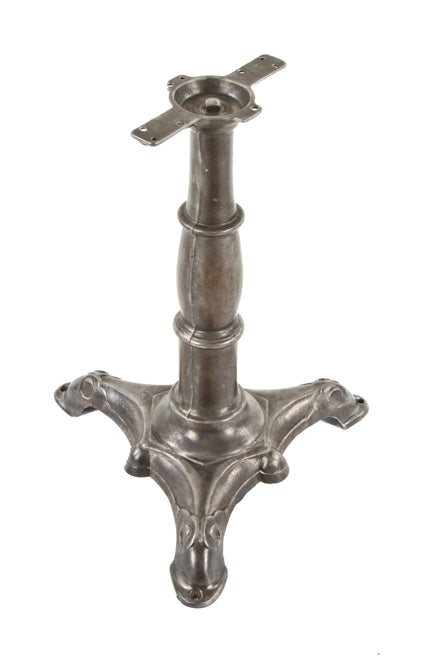 largely intact american industrial c. 1900's ornamental cast iron freestanding parlor table base with three outstretched feet