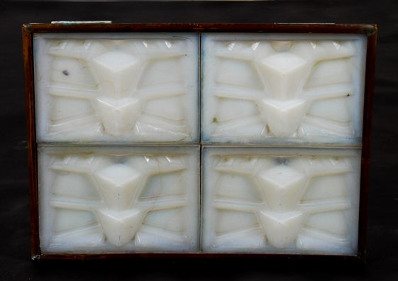 historically important c. 1929 arizona biltmore hotel interior "wrightesque" style pressed opalescent white glass wall sconce panel