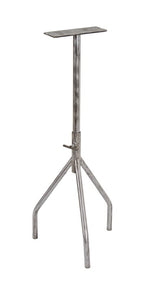 lightweight american industrial all-welded refinished tubular steel adjustable height factory machine stand with tripod base