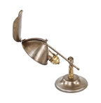 original early american industrial fully adjustable "lyhne" portable desk or table lamp with intact rotating light "guard" or reflector